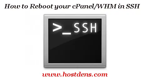 Reboot your cpanel
